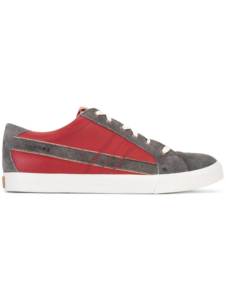 Diesel Lace-up Sneakers - Red