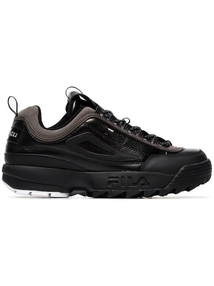 Liam Hodges X Fila Black Disruptor Leather Sneakers