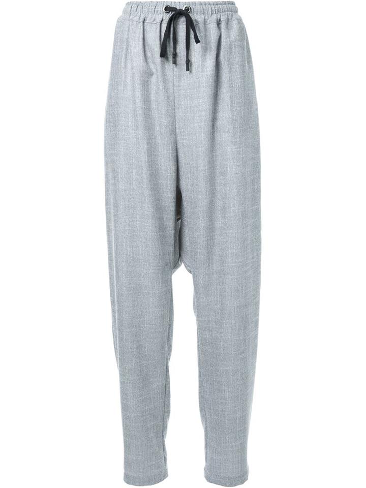 Strateas Carlucci Baggy Trousers, Women's, Size: Large, Grey, Linen/flax/viscose