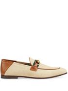 Gucci Moccasin For Men With Horsebit And Web - Neutrals