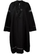 Veronique Branquinho Hooded Kaftan Dress, Women's, Size: 40, Black, Cotton