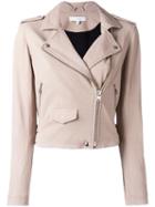 Iro Zip Up Jacket, Women's, Size: 40, Nude/neutrals, Lamb Skin/rayon