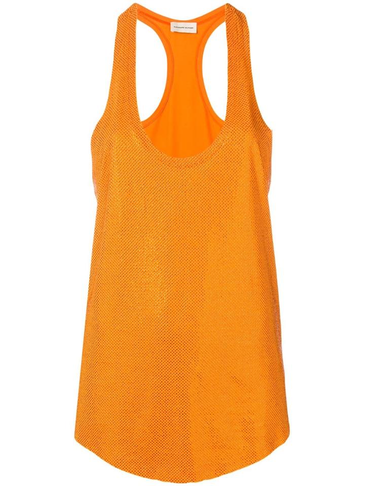 Alexandre Vauthier Crystal-embellished Tank Top - Orange