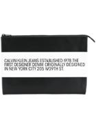 Calvin Klein Jeans Logo Stripe Pouch Bag - Black
