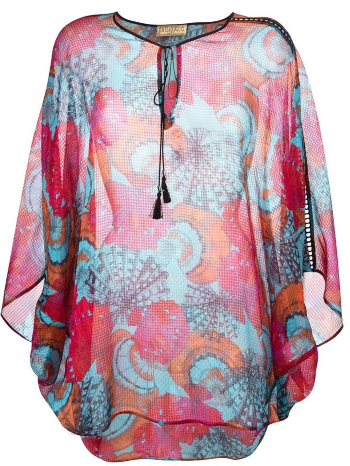 Emilio Pucci Abstract Print Sheer Kaftan