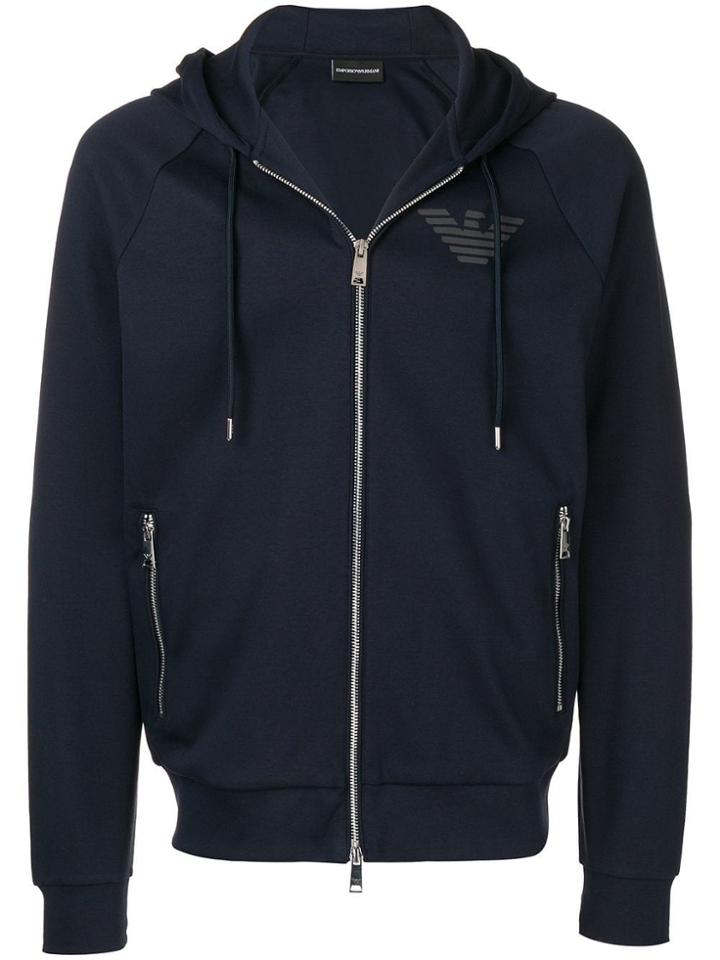 Emporio Armani Zipped Hoodie - Blue