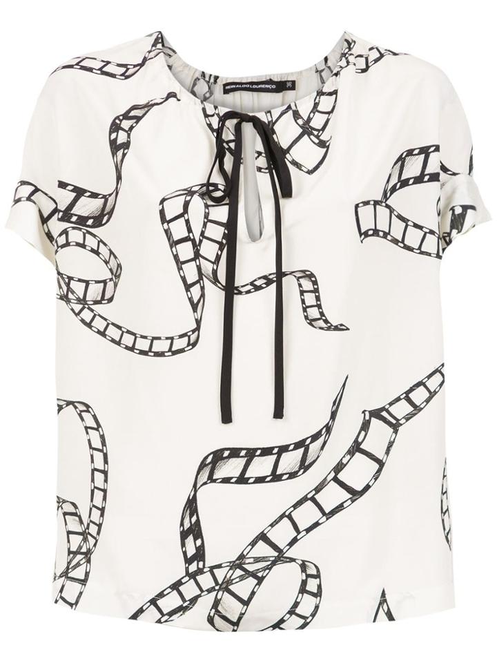 Reinaldo Lourenço Printed Silk Shirt - White