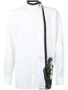 Raf Simons - Photo Print Belt Shirt - Men - Linen/flax - 46, White, Linen/flax