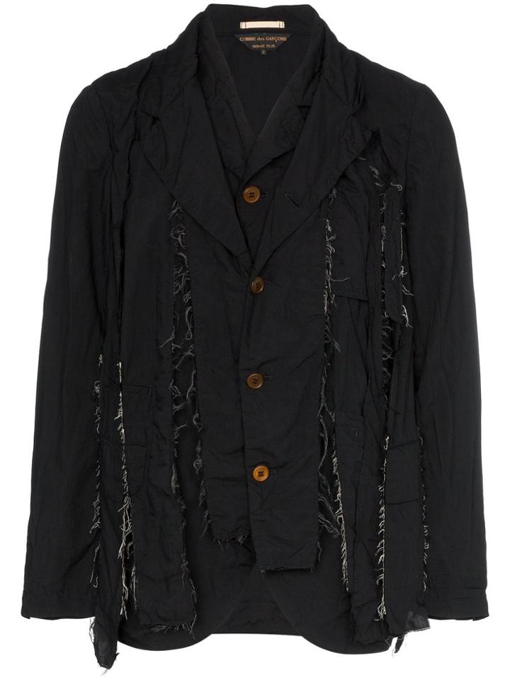 Comme Des Garçons Homme Plus Torn Strips Jacket - Black