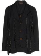 Comme Des Garçons Homme Plus Torn Strips Jacket - Black