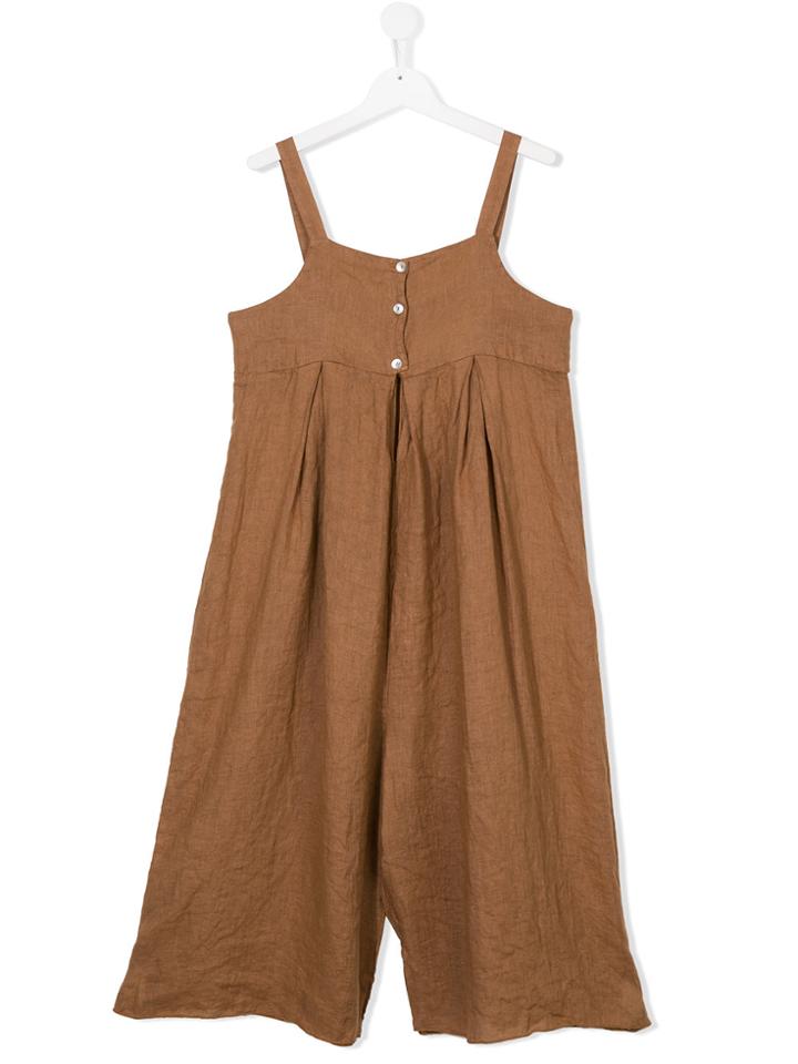 Essence Kids Wide Leg Jumpsuit - Brown