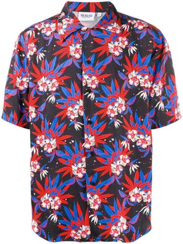 Sss World Corp Hawaiian Style Shirt - Black