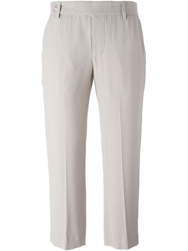 Rick Owens Cropped Trousers, Women's, Size: 42, Nude/neutrals, Cotton/acetate/viscose