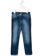 Miss Blumarine Sequin Piped Denim Jeans, Girl's, Size: 10 Yrs, Blue