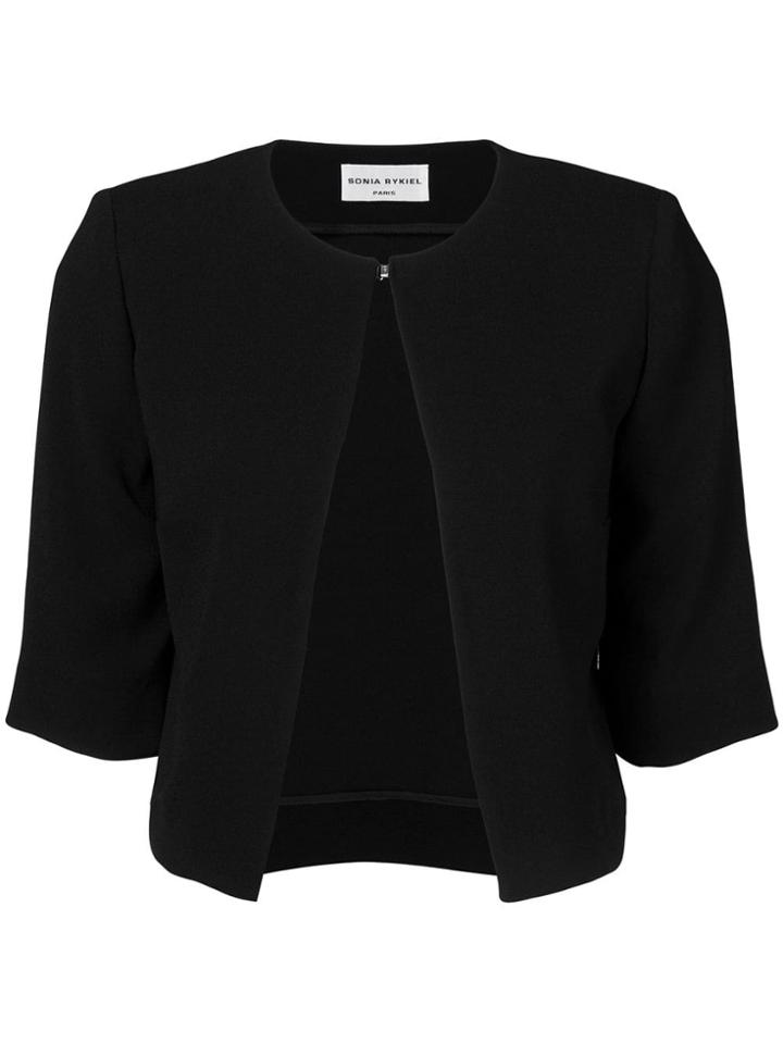 Sonia Rykiel Cropped Open Jacket - Black