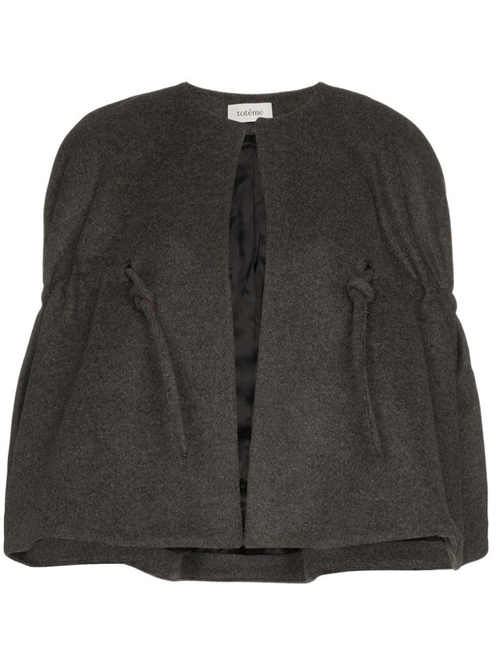 Toteme Laval Wool Cape - Grey
