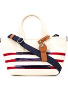 Marc By Marc Jacobs Small Striped Tote, Women's, Nude/neutrals, Cotton/calf Leather