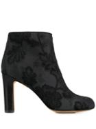 Chie Mihara Brocade Ankle Boots - Black
