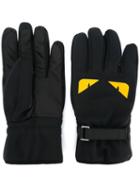 Fendi Bag Bugs Gloves, Men's, Size: Medium, Black, Polyamide/spandex/elastane/polyester