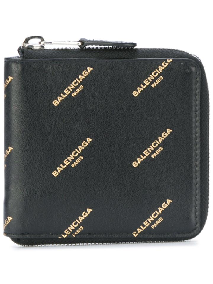 Balenciaga All Over Square Wallet - Black