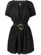 Alicia Bell Crochet Style Short Dress - Black