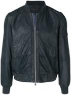 John Varvatos Zipped Bomber Jacket - Black