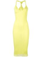 Dion Lee Sheer Knit Midi Tank Dress - Yellow