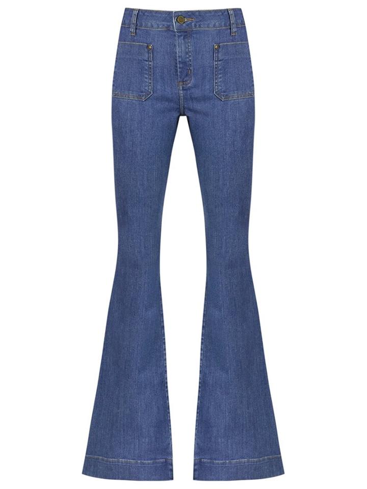 Talie Nk Flared Jeans, Women's, Size: 36, Blue, Cotton/spandex/elastane