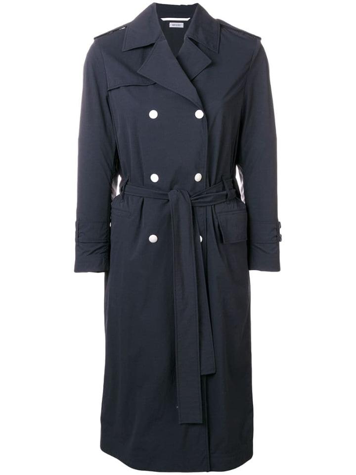 Thom Browne Nylon Shell Trench Coat - Blue