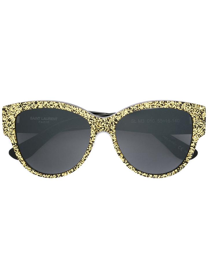 Saint Laurent Monogram M3 Sunglasses, Women's, Grey, Cellulose