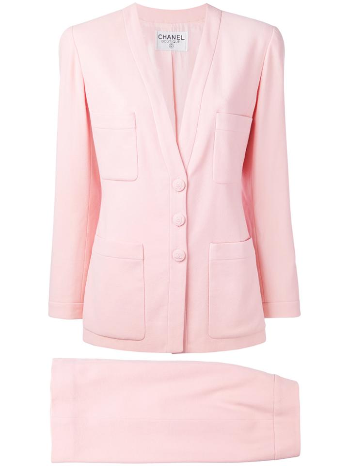 Chanel Vintage Two-piece Suit - Pink & Purple