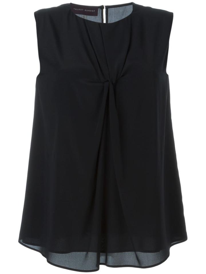 Talbot Runhof Sleeveless Knot Blouse