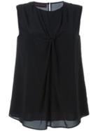 Talbot Runhof Sleeveless Knot Blouse