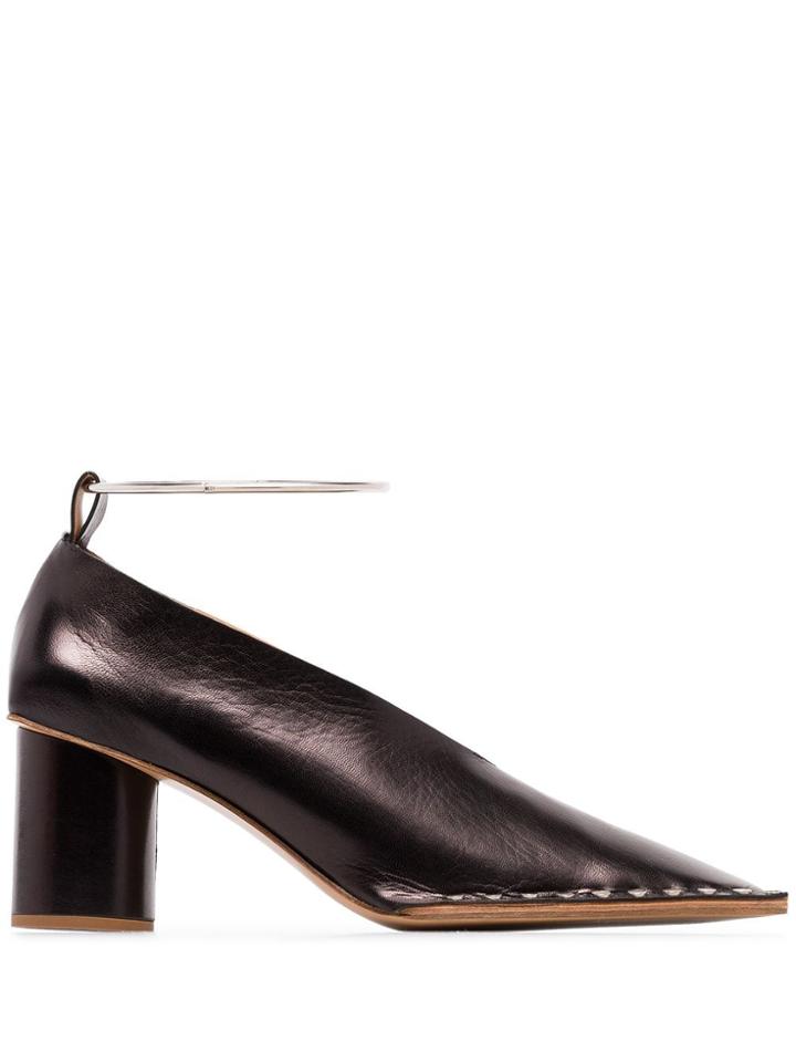 Jil Sander Studded 70mm Pumps - Brown