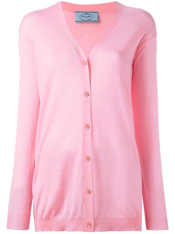 Prada Lana Cardigan, Women's, Size: 38, Pink/purple, Virgin Wool