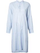 Lee Mathews - Striped Shirt Dress - Women - Cotton - 1, Blue, Cotton