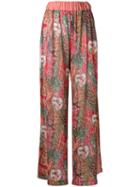 Romance Was Born Romance Was Born X Ultra Violet 'cupid' Sheer Pants, Women's, Size: 10, Pink/purple, Silk