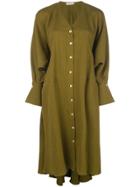 Palmer / Harding Oversized Midi Shirt Dress - Green