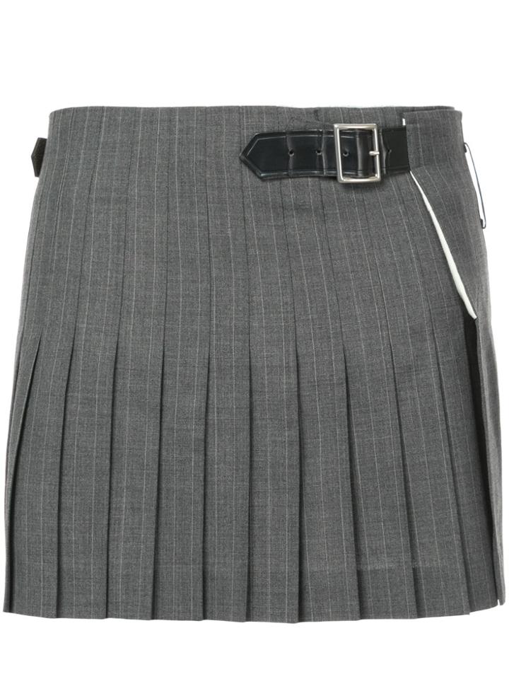Comme Des Garçons Vintage Pinstriped Mini Kilt - Grey
