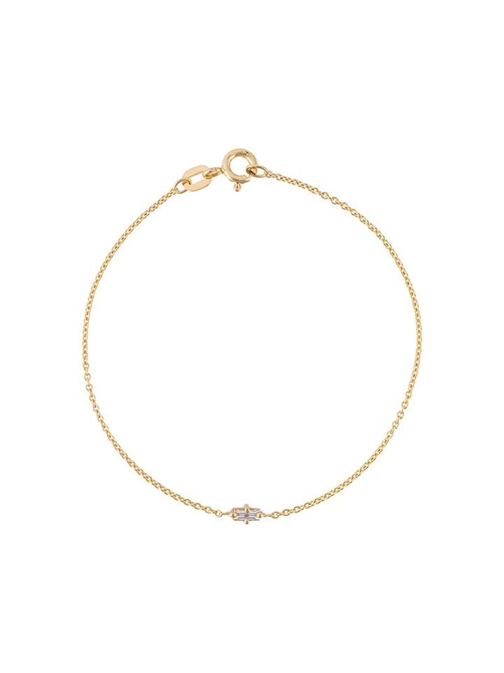 Wouters & Hendrix Gold Baguette Diamond Bracelet, Women's, Size: M, Metallic, 18kt Yellow Gold/diamond