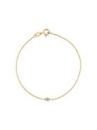 Wouters & Hendrix Gold Baguette Diamond Bracelet, Women's, Size: M, Metallic, 18kt Yellow Gold/diamond
