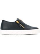 Giuseppe Zanotti Design Eve Slip-on Sneakers, Women's, Size: 38.5, Blue, Leather/rubber