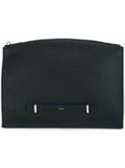 Furla Textured Clutch Bag, Men's, Black, Leather