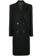 Theory Double Breasted Coat - Black