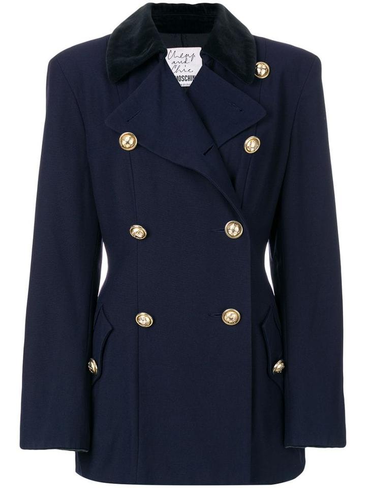 Moschino Pre-owned Double Breasted Jacket - Blue