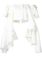 Robert Wun - Double Sided Top - Women - Polyester - 8, Nude/neutrals, Polyester