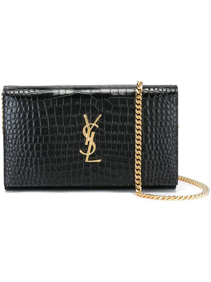 Saint Laurent 'monogram' Chain Wallet, Women's, Black