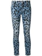 Ermanno Scervino Leopard Print Jeans - Blue