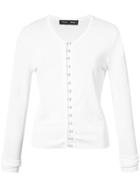 Proenza Schouler Long Sleeve Short Cardigan - White