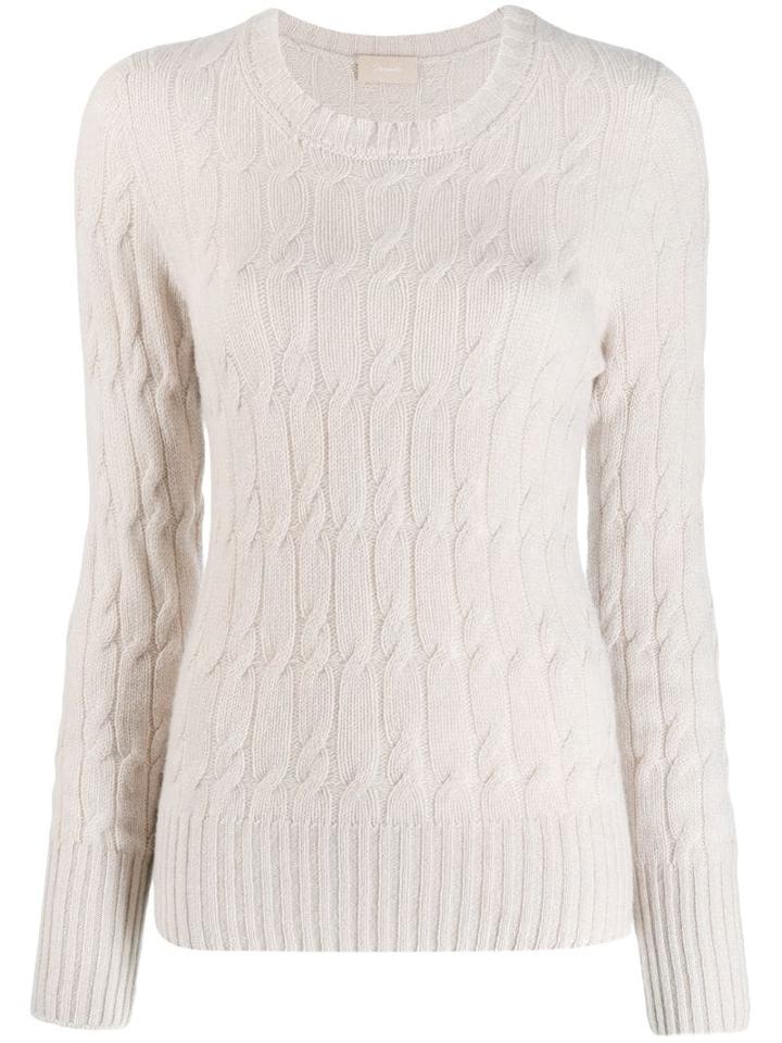 Drumohr Cashmere Cable Knit Jumper - Neutrals